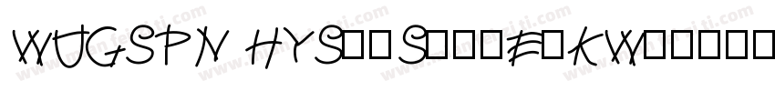 WUGSPN HYShuSongErKW字体转换